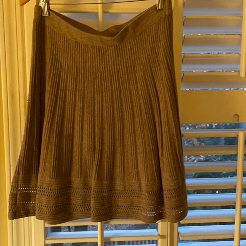 Tan A- line skirt size Medium NWT